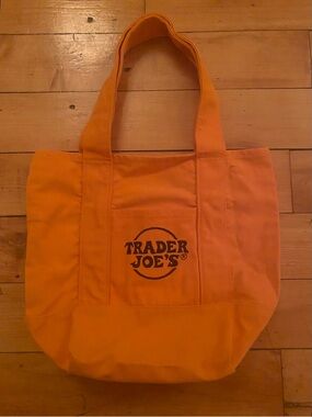🧡 EUC Trader Joe’s Orange Mini Canvas Tote Bag
